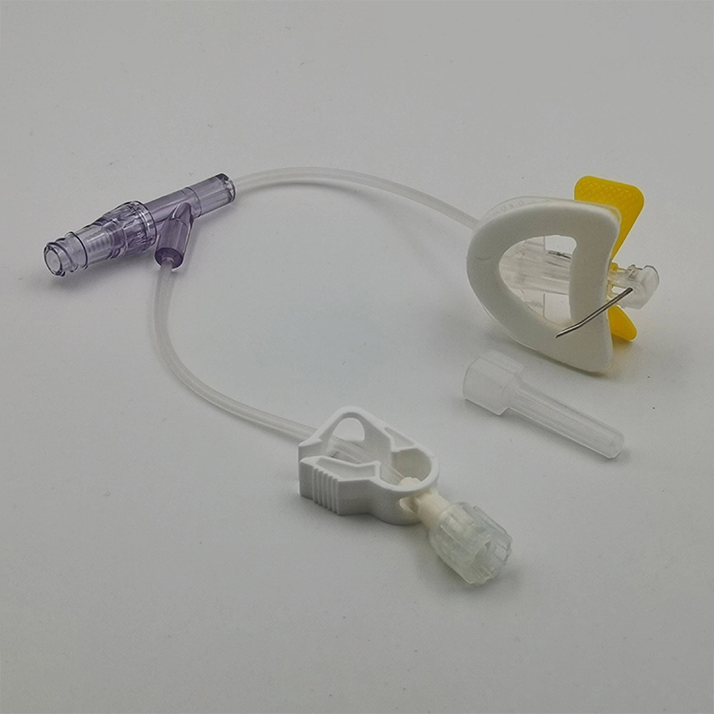 Safety huber infusion set na may Y site 1