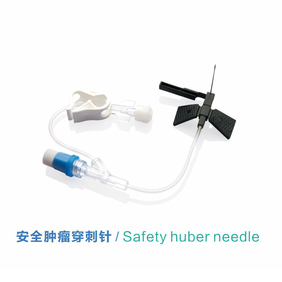 Safety huber needle