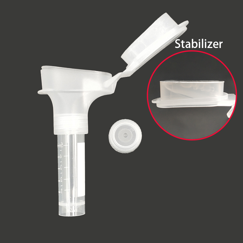 Saliva collection kit with stabilizer
