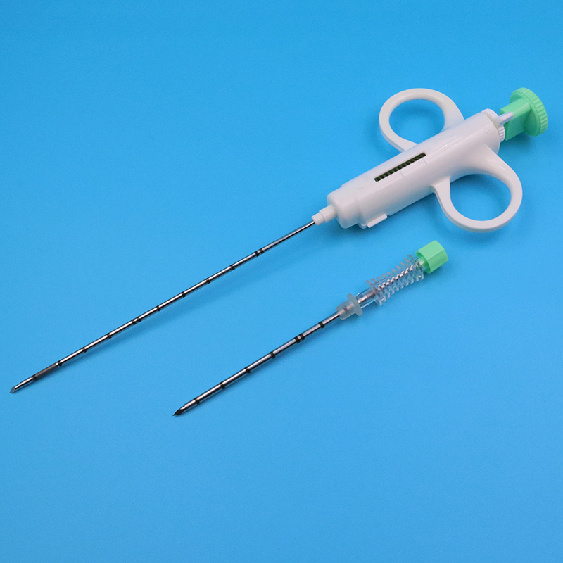 Semi-automatic biopsy needle (20)